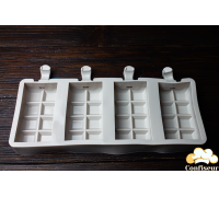 Silicone mold Ice cream Tile for 4 cells 90*50 mm