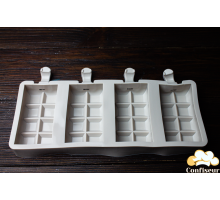 Silicone mold Ice cream Tile for 4 cells 90*50 mm