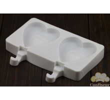 Shape silicone for ice cream from 2-pcs Heart smooth