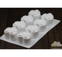 Silicone form for Eurotort "Hearts with Lock"
