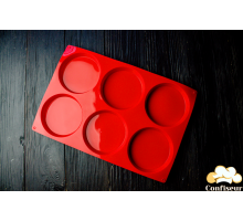Силиконовая форма для тартів 95мм на 6 осередків