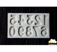 Силиконовый молд для мастики и шоколада Цифры 2,5см