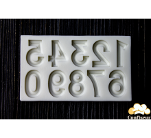 Силіконовий молд для мастики та шоколаду Цифри 2,5см Силіконовий молд для мастики та шоколаду Цифри 2,5см