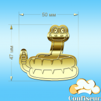 Decor acrylic "Snake"-2 (golden acrylic)