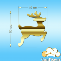 Decor acrylic "Deer"-3 (golden acrylic)