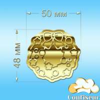 Decor acrylic "Christmas decoration"-1 (golden acrylic)