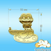 Decor acrylic "Snake"-1 (golden acrylic)