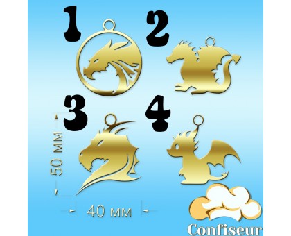 Decor acrylic Dragon (gold)