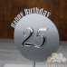 Топпер "Happy birthday" №35 "Іменний" (срібий акрил металік+дзеркало)