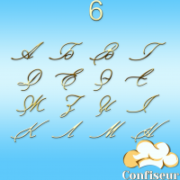 Весільний шрифт №6 (золотий акрил)