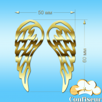 Topper "Wings" (gold acrylic)