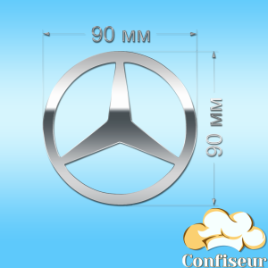 Топпер "Mercedes" (срібний акрил) Топпер "Mercedes" (срібний акрил)