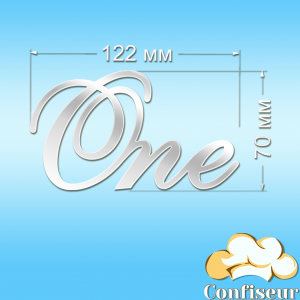 Топпер "One" №1 (білий акрил)