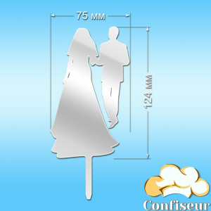 Topper "Wedding-6" (white acrylic)