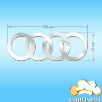 Topper "Audi" (white acrylic) Topper "Audi" (white acrylic)