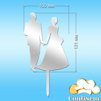 Topper "Wedding-2" (white acrylic)