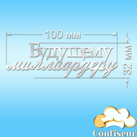 Топпер "Будущему миллиардеру"-2 (белый акрил) Топпер "Будущему миллиардеру"-2 (белый акрил)