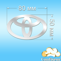 Топпер "Тойота" (білий акрил) Топпер "Тойота" (білий акрил)