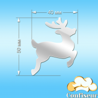 Acrylic decor "Deer"-3 (white acrylic)