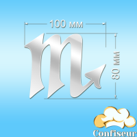 Топпер "Скорпіон"-2-1 (білий акрил) Топпер "Скорпіон"-2-1 (білий акрил)