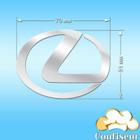 Топпер "Lexus" (білий акрил)