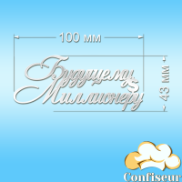 Топпер "Будущему миллионеру"-1 (белый акрил) Топпер "Будущему миллионеру"-1 (белый акрил)