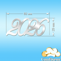 Топпер "2026" (білий акрил)