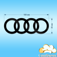 Topper "Audi" (black acrylic) Topper "Audi" (black acrylic)