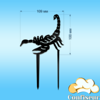 Топпер "Скорпіон"-1 (чорний акрил) Топпер "Скорпіон"-1 (чорний акрил)