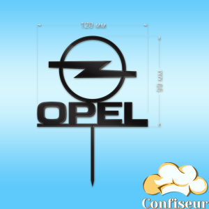 Топпер "Opel" (черный акрил)
