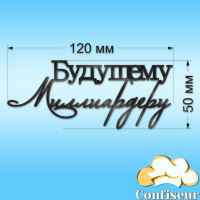 Топпер "Будущему миллиардеру" -1 (черный акрил) Топпер "Будущему миллиардеру" -1 (черный акрил)