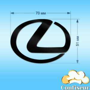 Топпер "Lexus" (чорний акрил)