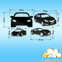 Acrylic decor "Cars-1" Black) Acrylic decor "Cars-1" Black)