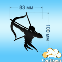 Топпер "Стрілець"-1 (чорний акрил) Топпер "Стрілець"-1 (чорний акрил)