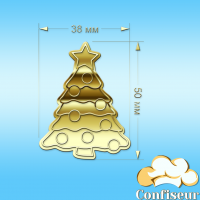 Decor acrylic "Christmas tree" (golden acrylic)