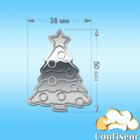 Decor acrylic "Christmas tree" (silver acrylic)