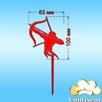 Топпер "Стрілець" (червоний акрил) Топпер "Стрілець" (червоний акрил)