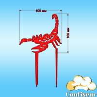 Топпер "Скорпіон"-1 (червоний акрил) Топпер "Скорпіон"-1 (червоний акрил)