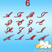 Весільний шрифт №6 (червоний акрил)