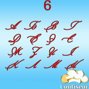 Весільний шрифт №6 (червоний акрил)