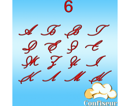 Весільний шрифт №6 (червоний акрил)