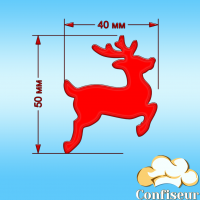 Acrylic decor "Deer"-3 (red acrylic)