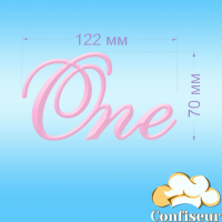 Топпер "One" №1 (рожевий перламутр акрил)