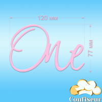 Топпер "One" №11 (рожевий перламутр акрил)