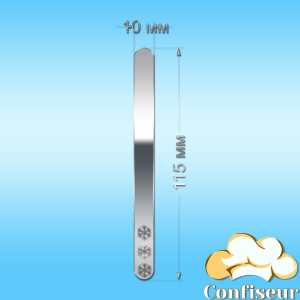 Паличка для морозива "Сніжинка" (срібний акрил)