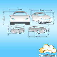 Acrylic decor "Cars-1" (silver) Acrylic decor "Cars-1" (silver)
