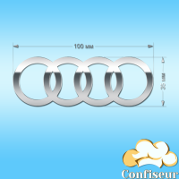 Topper "Audi" (silver acrylic) Topper "Audi" (silver acrylic)