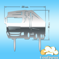 Topper "Truck"-1 (silver acrylic)