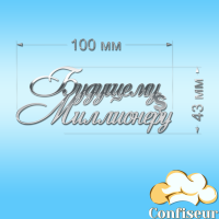 Топпер "Будущему миллионеру"-1 (серебряный акрил) Топпер "Будущему миллионеру"-1 (серебряный акрил)