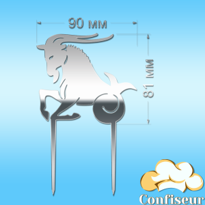 Топпер "Козеріг" -1 (срібний акрил) Топпер "Козеріг" -1 (срібний акрил)